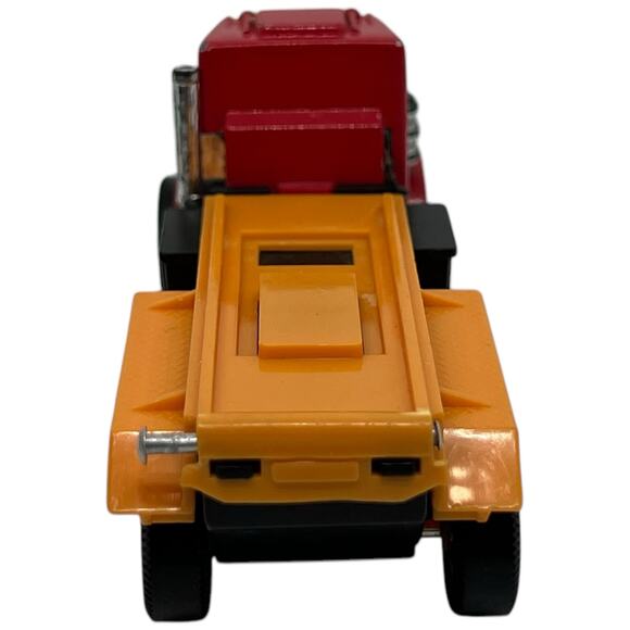 "Vintage Diecast Dump Truck Made In China Miniature Red Cab Yellow Bed" - Picture 5 of 7